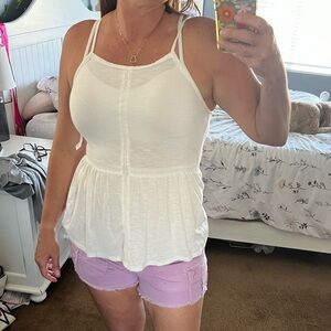 NWT American Eagle Eyelet spaghetti strap flowy tank. Size small